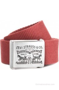 Levi's Men Red Canvas Belt(Red)